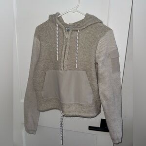 FLX Beige Hooded Sweater with Pockets